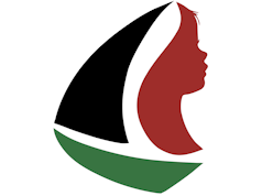 "For The Children Of Gaza" logo, black-white-red-green