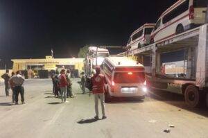 Unloading ambulances