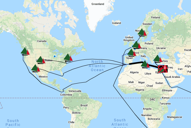 Virtual Flotilla map